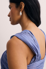 Sevilla Silk Chiffon Maxi Dress Celestial Steel Blue