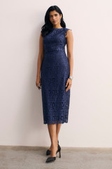 Valencia Lace Dress Indigo