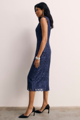Valencia Lace Dress Indigo