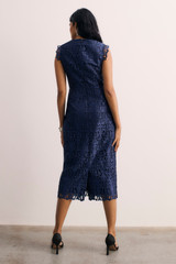 Valencia Lace Dress Indigo
