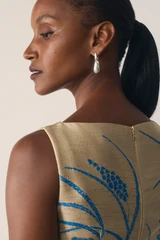 Avila Jacquard Maxi Gown Champagne