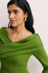 Palermo Wool Crepe Dress Spring Green