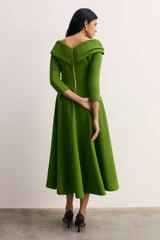 Palermo Wool Crepe Dress Spring Green