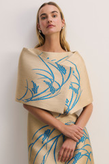 Bari Jacquard Wrap Champagne