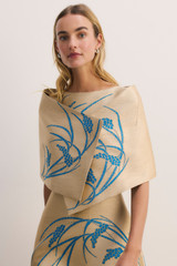 Bari Jacquard Wrap Champagne