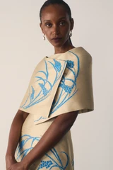 Bari Jacquard Wrap Champagne
