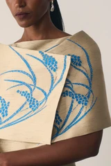 Bari Jacquard Wrap Champagne