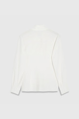 Bowery Blouse Ivory Stretch Silk