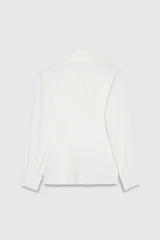 Bowery Blouse Ivory Stretch Silk