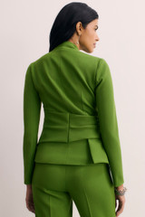 Belleville Sculpt Stretch Crepe Top Spring Green