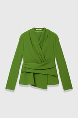 Belleville Sculpt Stretch Crepe Top Spring Green