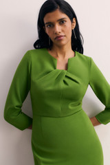 Waverley Sculpt Stretch Crepe Dress Spring Green