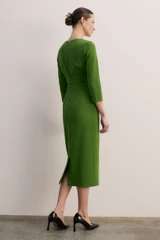 Waverley Sculpt Stretch Crepe Dress Spring Green