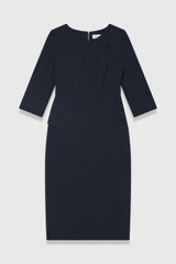 Laviano Sculpt Stretch Crepe Dress Navy