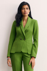 Caselle Sculpt Stretch Crepe Jacket Spring Green