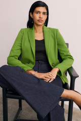 Caselle Sculpt Stretch Crepe Jacket Spring Green