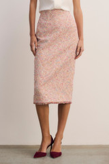 Kerrison Tweed Skirt Pink And Ivory