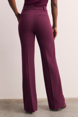 Alzira Sculpt Stretch Crepe Trousers Summer Plum