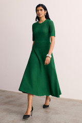 Alserio Stretch Knit Dress Laurel Green