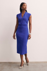 Sculpt Knit Oletta Dress Cobalt Blue - Welcome to the Fold LTD