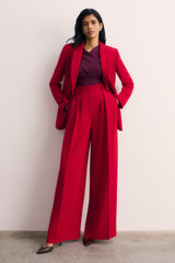 Almeida Crepe Jacket Deep Scarlet Red