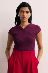 Elodie Stretch Knit Sleeveless Top Summer Plum