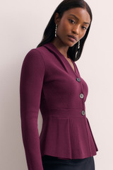 Sculpt Knit Corato Jacket Summer Plum