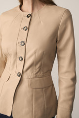 Ginevra Leather Jacket Stone