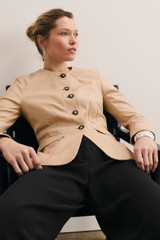 Ginevra Leather Jacket Stone