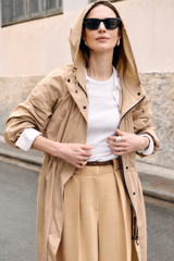 Eastleigh Water Repellent Hooded Mac Beige