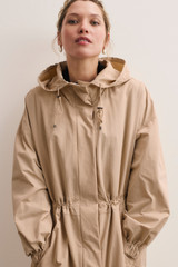 Eastleigh Water Repellent Hooded Mac Beige