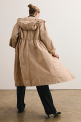 Eastleigh Water Repellent Hooded Mac Beige - Welcome to the Fold LTD