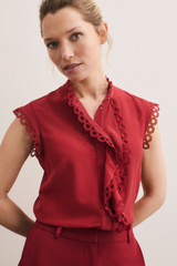 Veroli Silk Blouse Sienna Red