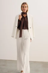 Riola Silk Chiffon Blouse Chocolate
