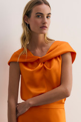 Tirana Satin Top Tangerine