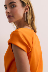 Tirana Satin Top Tangerine