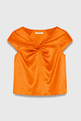 Tirana Satin Top Tangerine