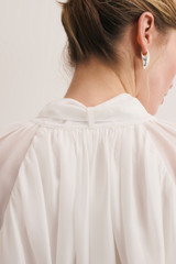 Riola Silk Chiffon Blouse Ivory
