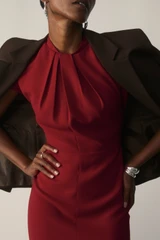 Clever Crepe Rossano Dress Sienna Red