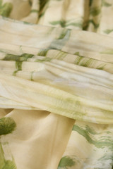 Rivara Silk Chiffon Maxi Dress Green And Ivory