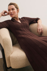 Noli Cotton Knit Dress Chocolate