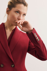 Clever Crepe Knighton Jacket Sienna Red