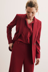Clever Crepe Knighton Jacket Sienna Red