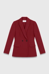 Clever Crepe Knighton Jacket Sienna Red