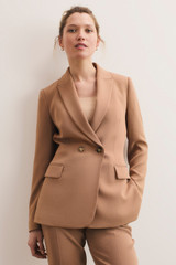 Clever Crepe Knighton Jacket Camel