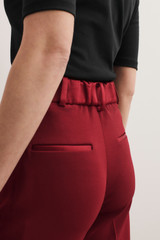 Clever Crepe Tavira Slim-Leg Trousers Sienna Red