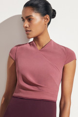 Clever Crepe Montpellier Dress Storm Pink And Plum Clever Crepe Montpellier Dress Storm Pink And Plum