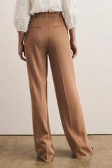 Clever Crepe Adelaide Wide-Leg Trousers Camel