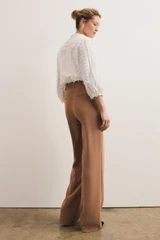 Clever Crepe Adelaide Wide-Leg Trousers Camel