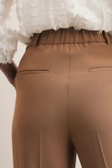 Clever Crepe Adelaide Wide-Leg Trousers Camel